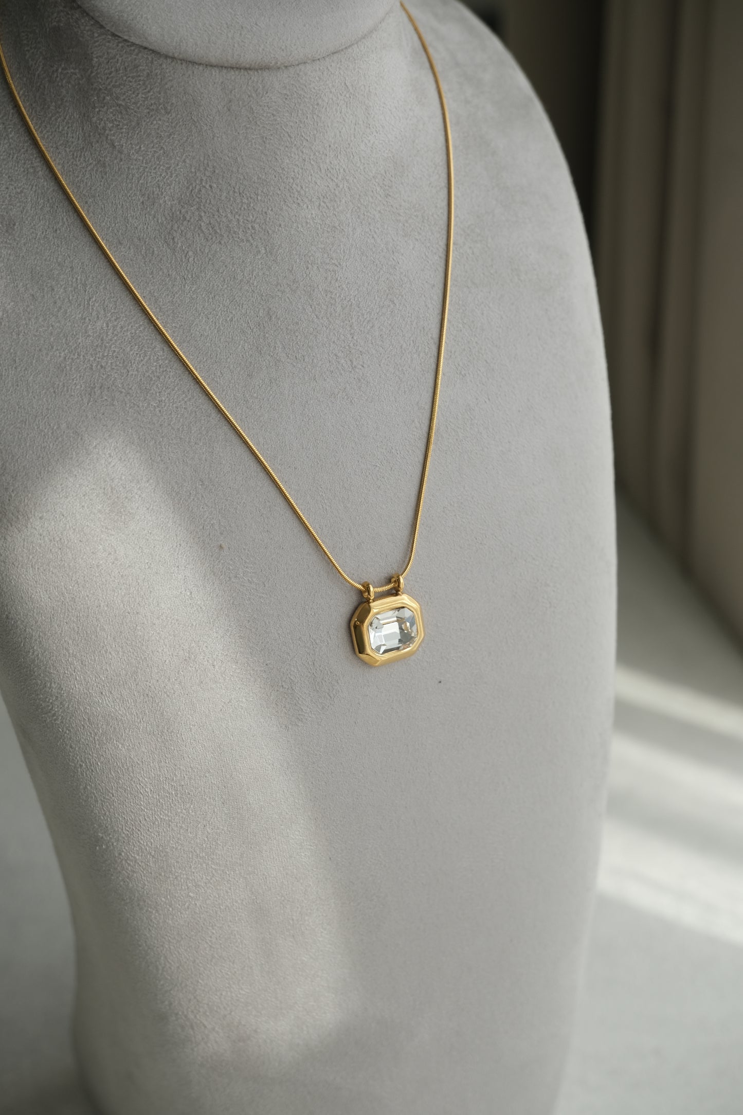 Octagon Gem Necklace