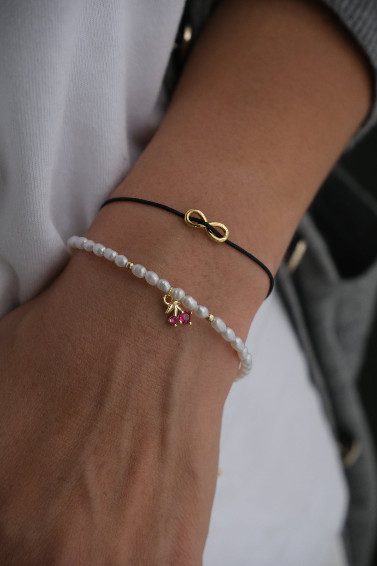 Cherry Pearl Bracelet