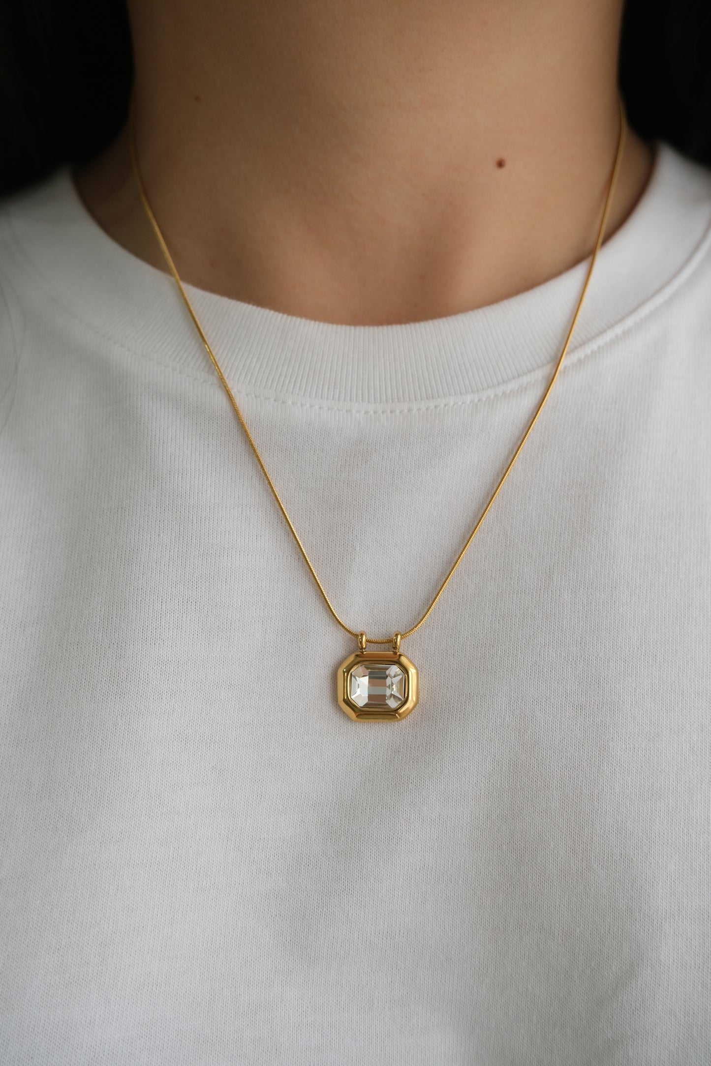 Octagon Gem Necklace